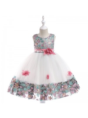 Vestito Bambina Abito e Cappello Fiori DGZF010D